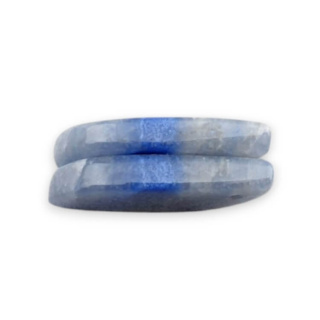 Kwarc niebieski para kaboszonów z dziurką 24x12 mm nr P663