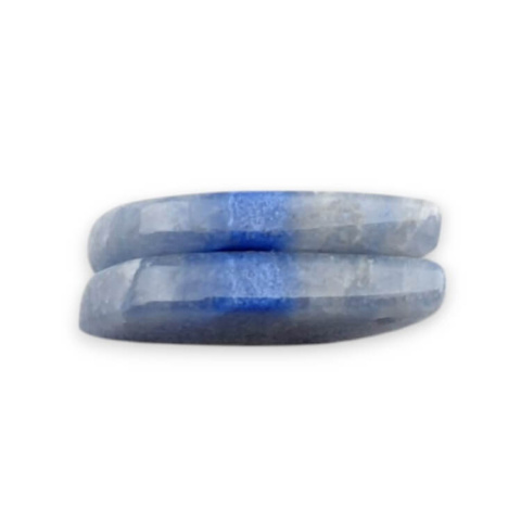Kwarc niebieski para kaboszonów z dziurką 24x12 mm nr P663 Kwarc niebieski para kaboszonów z dziurką 24x12 mm nr P663