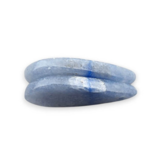 Kwarc niebieski para kaboszonów z dziurką 24x12 mm nr P671