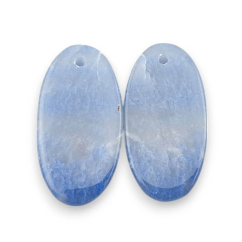 Kwarc niebieski para kaboszonów z dziurką 25x13 mm nr P682 Kwarc niebieski para kaboszonów z dziurką 25x13 mm nr P682