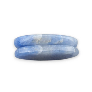 Kwarc niebieski para kaboszonów z dziurką 25x13 mm nr P682