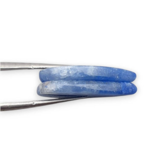 Kwarc niebieski para kaboszonów z dziurką 26x14 mm nr P695