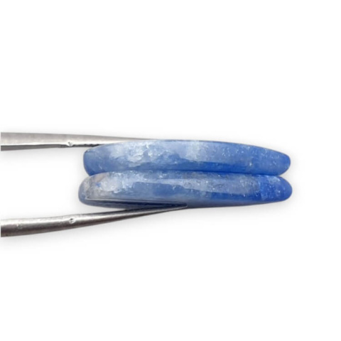 Kwarc niebieski para kaboszonów z dziurką 26x14 mm nr P695 Kwarc niebieski para kaboszonów z dziurką 26x14 mm nr P695