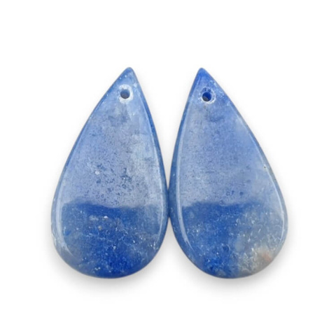 Kwarc niebieski para kaboszonów z dziurką 26x14 mm nr P695 Kwarc niebieski para kaboszonów z dziurką 26x14 mm nr P695