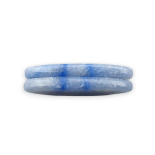 Kwarc niebieski para kaboszonów z dziurką 28x12 mm nr P661
