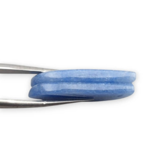 Kwarc niebieski para kaboszonów z dziurką 29x12 mm nr P676