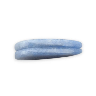 Kwarc niebieski para kaboszonów z dziurką 29x14 mm nr P687