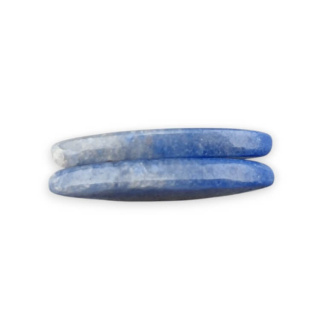 Kwarc niebieski para kaboszonów z dziurką 30x12 mm nr P686