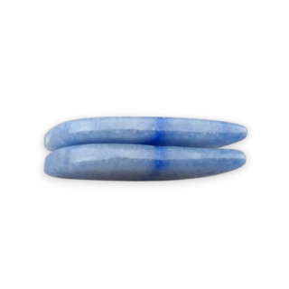 Kwarc niebieski para kaboszonów z dziurką 30x12 mm nr P689