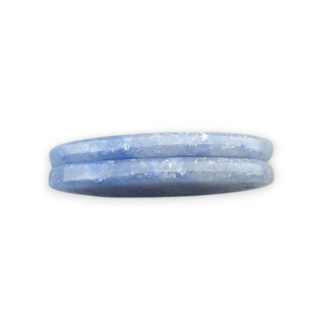 Kwarc niebieski para kaboszonów z dziurką 30x14 mm nr P660