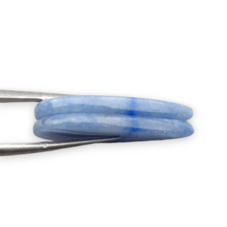 Kwarc niebieski para kaboszonów z dziurką 30x14 mm nr P677
