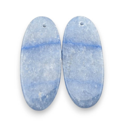 Kwarc niebieski para kaboszonów z dziurką 31x13 mm nr P684 Kwarc niebieski para kaboszonów z dziurką 31x13 mm nr P684