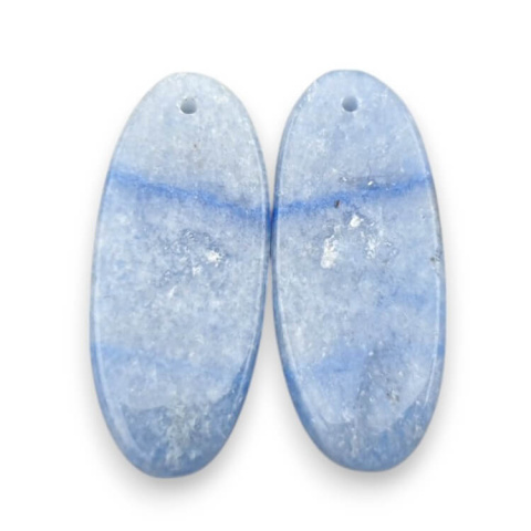 Kwarc niebieski para kaboszonów z dziurką 31x13 mm nr P684 Kwarc niebieski para kaboszonów z dziurką 31x13 mm nr P684