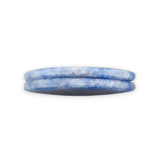 Kwarc niebieski para kaboszonów z dziurką 33x13 mm nr P675
