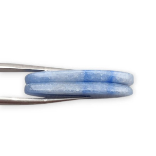 Kwarc niebieski para kaboszonów z dziurką 33x14 mm nr P692