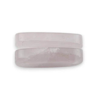 Kwarc różowy para kaboszonów z dziurką 21x12 mm nr P791