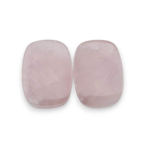Kwarc różowy para kaboszonów z dziurką 23x16 mm nr P784 Kwarc różowy para kaboszonów z dziurką 23x16 mm nr P784