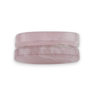 Kwarc różowy para kaboszonów z dziurką 23x16 mm nr P784