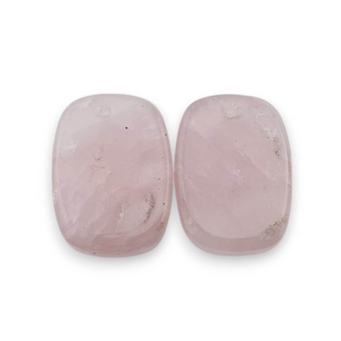 Kwarc różowy para kaboszonów z dziurką 23x16 mm nr P784 Kwarc różowy para kaboszonów z dziurką 23x16 mm nr P784