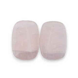 Kwarc różowy para kaboszonów z dziurką 23x16 mm nr P795