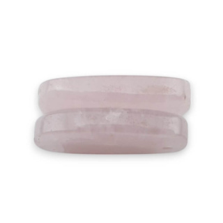 Kwarc różowy para kaboszonów z dziurką 23x16 mm nr P795