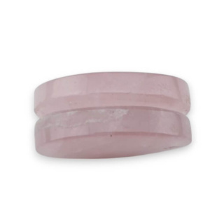Kwarc różowy para kaboszonów z dziurką 23x16 mm nr P806