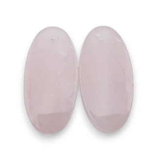 Kwarc różowy para kaboszonów z dziurką 25x13 mm nr P786