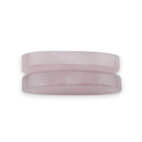 Pink quartz pair of cabochons with hole 25x13 mm no P786 Pink quartz pair of cabochons with hole 25x13 mm no P786