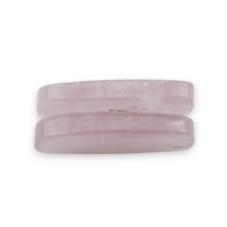 Kwarc różowy para kaboszonów z dziurką 25x14 mm nr P782