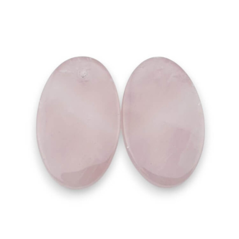 Kwarc różowy para kaboszonów z dziurką 26x16 mm nr P792 Kwarc różowy para kaboszonów z dziurką 26x16 mm nr P792