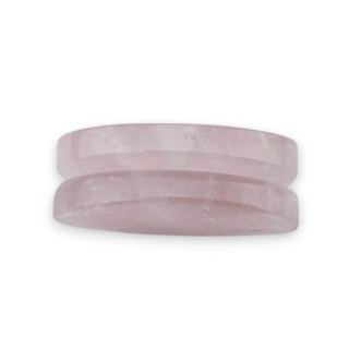 Kwarc różowy para kaboszonów z dziurką 26x16 mm nr P792