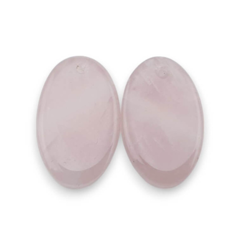 Kwarc różowy para kaboszonów z dziurką 26x16 mm nr P792 Kwarc różowy para kaboszonów z dziurką 26x16 mm nr P792