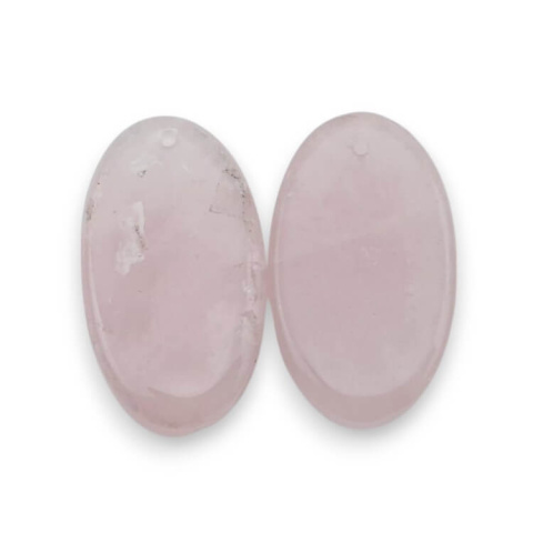 Kwarc różowy para kaboszonów z dziurką 26x16 mm nr P812 Kwarc różowy para kaboszonów z dziurką 26x16 mm nr P812