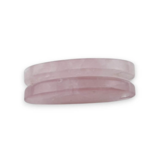 Kwarc różowy para kaboszonów z dziurką 27x16 mm nr P780