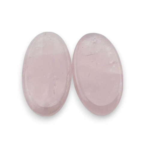 Kwarc różowy para kaboszonów z dziurką 27x16 mm nr P780 Kwarc różowy para kaboszonów z dziurką 27x16 mm nr P780