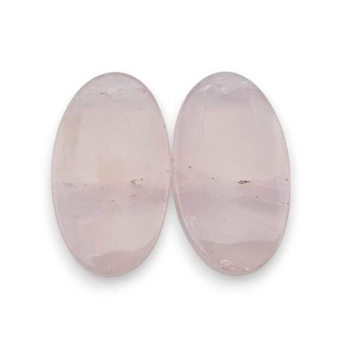 Kwarc różowy para kaboszonów z dziurką 28x16 mm nr P794 Kwarc różowy para kaboszonów z dziurką 28x16 mm nr P794