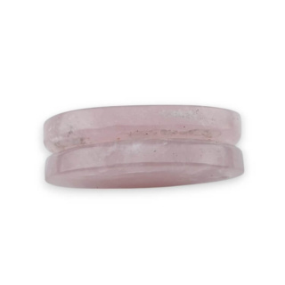 Kwarc różowy para kaboszonów z dziurką 28x16 mm nr P797