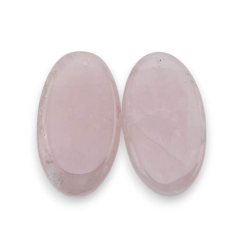 Kwarc różowy para kaboszonów z dziurką 28x16 mm nr P797 Kwarc różowy para kaboszonów z dziurką 28x16 mm nr P797