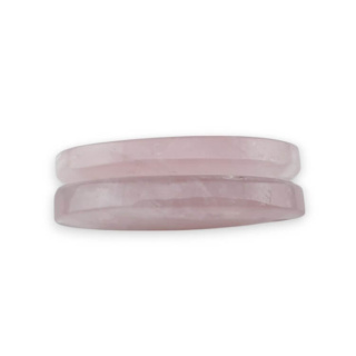 Kwarc różowy para kaboszonów z dziurką 30x14 mm nr P788