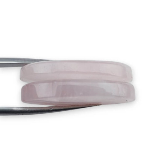 Kwarc różowy para kaboszonów z dziurką 30x17 mm nr P789