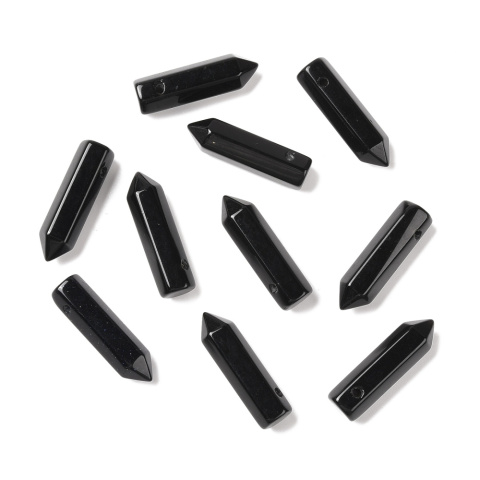 Obsydian sopel fasetowany z dziurką 30-33 mm 1 szt. Obsydian sopel fasetowany z dziurką 30-33 mm 1 szt.