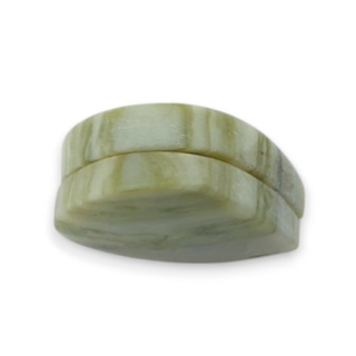 Serpentynit para kaboszonów z dziurką 19x17 mm nr P897