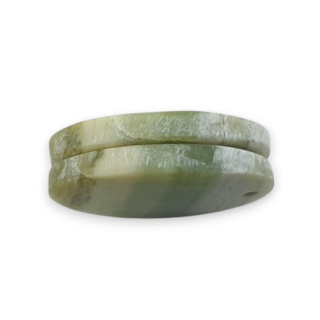 Serpentynit para kaboszonów z dziurką 23x14 mm nr P902
