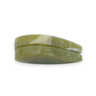 Serpentynit para kaboszonów z dziurką 24x15 mm nr P866