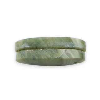 Serpentynit para kaboszonów z dziurką 25x11 mm nr P872