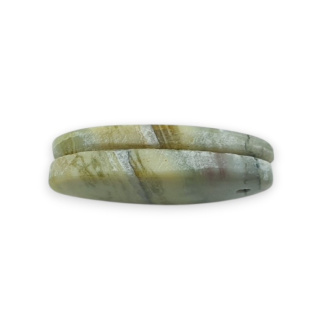 Serpentynit para kaboszonów z dziurką 25x13 mm nr P863