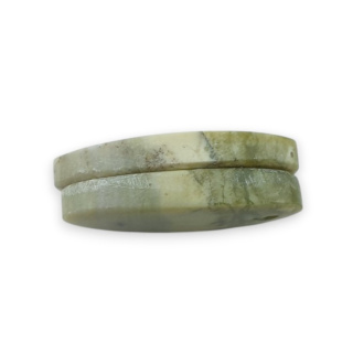 Serpentynit para kaboszonów z dziurką 26x12 mm nr P895