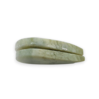Serpentynit para kaboszonów z dziurką 26x14 mm nr P883