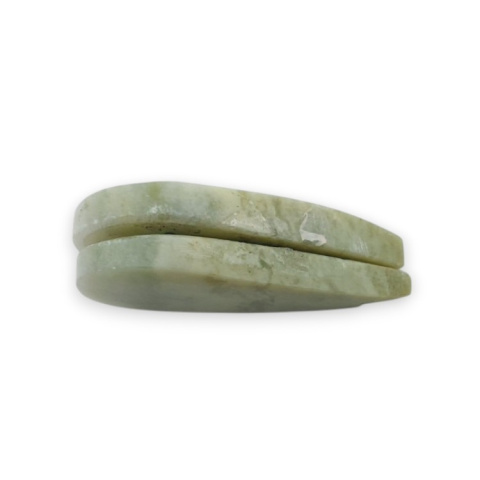 Serpentynit para kaboszonów z dziurką 26x14 mm nr P883