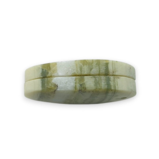 Serpentynit para kaboszonów z dziurką 26x14 mm nr P889